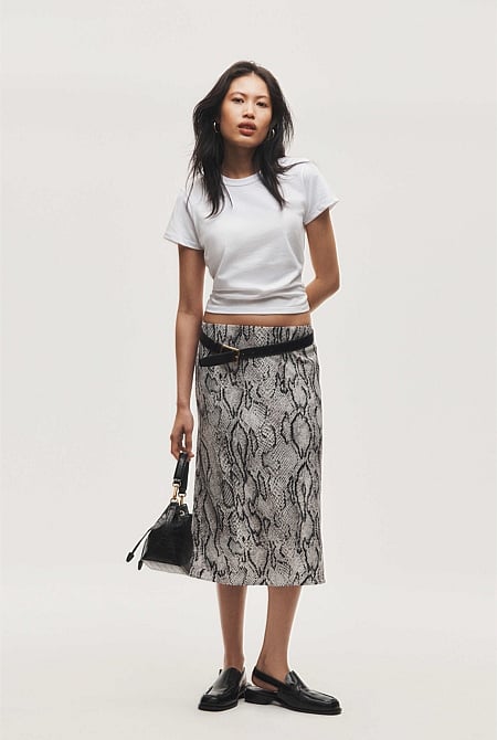 Print Midi Skirt