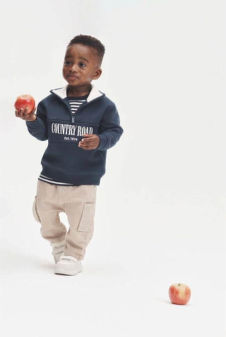 Australian Cotton Blend Relaxed Pull-On Pant