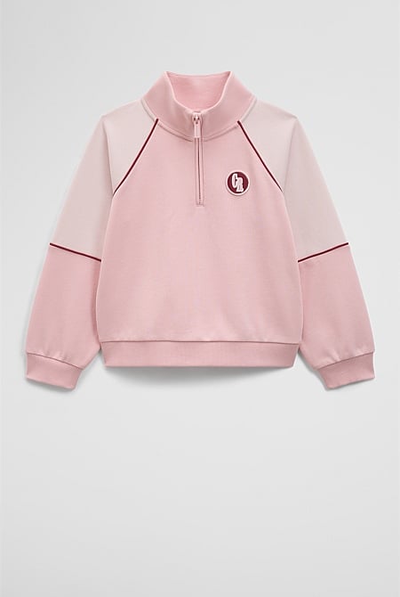 Spliced Half Zip Sweat