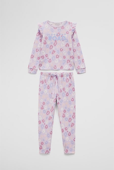 Australian Cotton Leopard Logo Pyjama Set