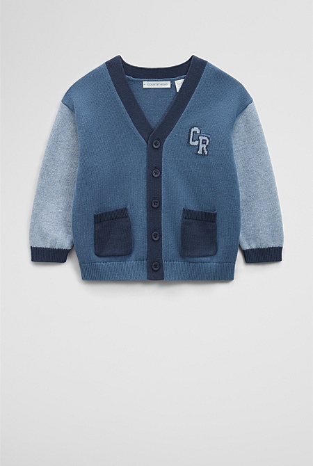 Contrast Knit Cardigan