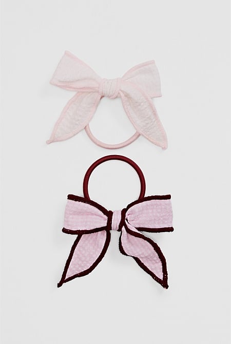 Gingham Hairtie Pack of 2