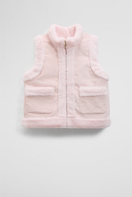 Reverse Faux Fur Vest