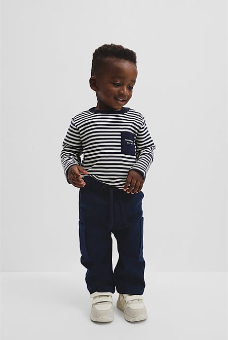 Australian Cotton Blend Relaxed Pull-On Pant