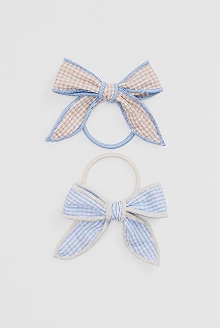 Gingham Hairtie Pack of 2
