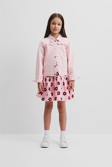 Scallop Denim Jacket