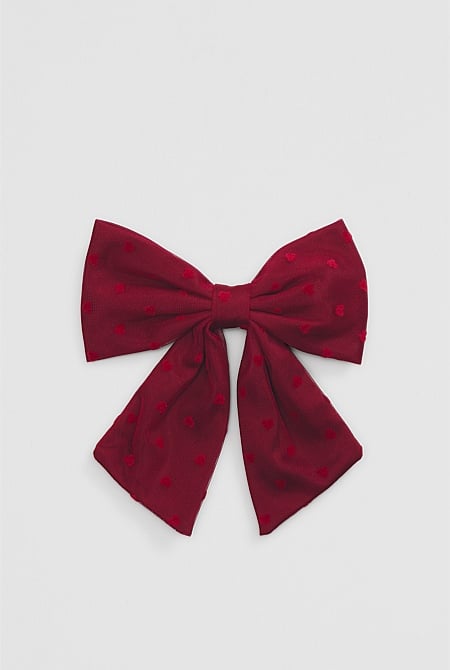 Heart Bow Clip