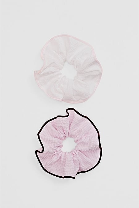 Gingham Scunchie Pack of 2