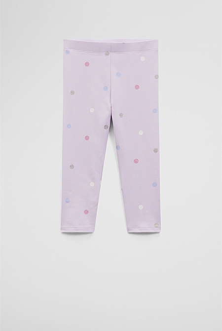 Organically Grown Cotton Blend Spot Legging