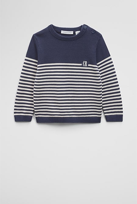 Stripe Country Road Logo Knit