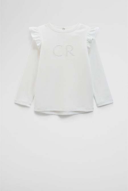 Long Sleeve Logo Frill T-Shirt