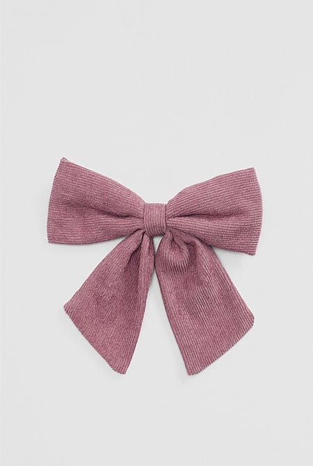 Corduroy Bow Clip
