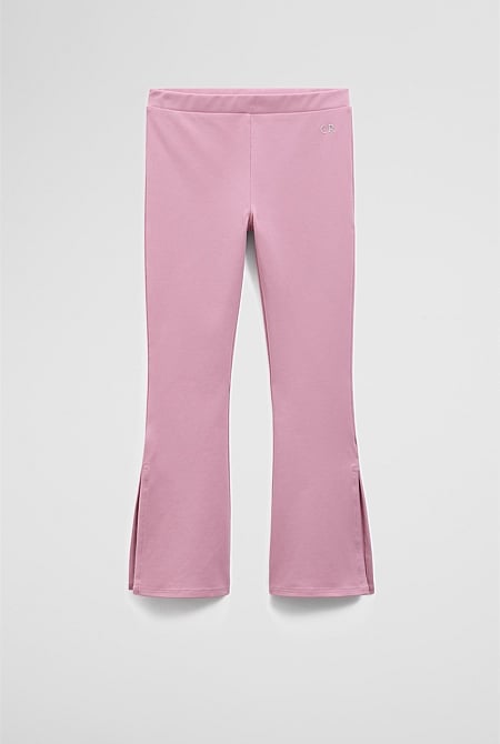 Organically Grown Cotton Blend Flare Tech Pant