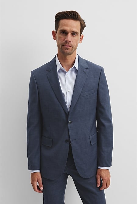 Single Breasted Wool Blend Jacket