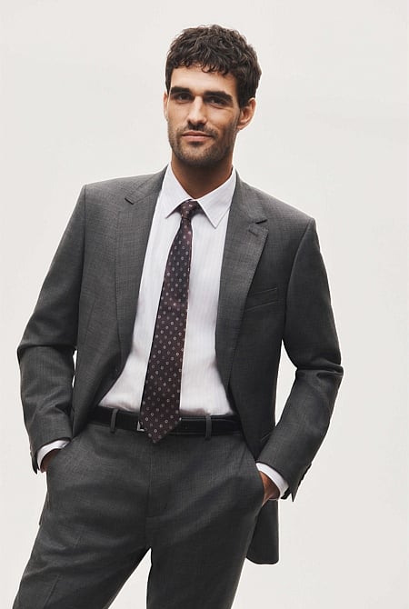 Single Breasted Wool Blend Jacket