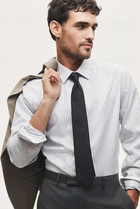 Regular Fit Gingham Travel Shirt