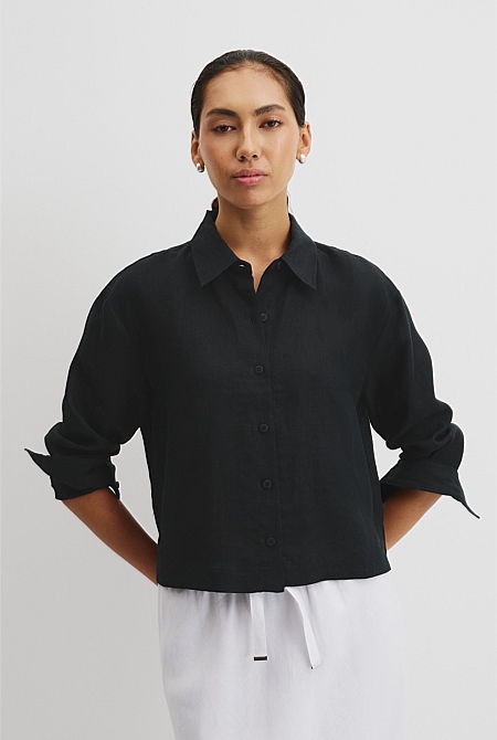 Crop Linen Shirt