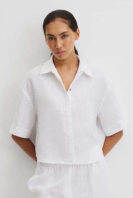 Organically Grown Linen Boxy Fit Shirt