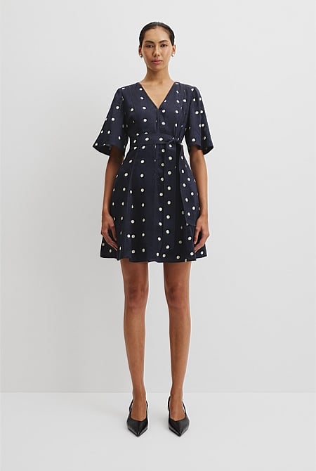 Print Panelled Mini Dress