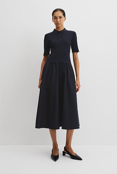 Mix Media Knit Dress