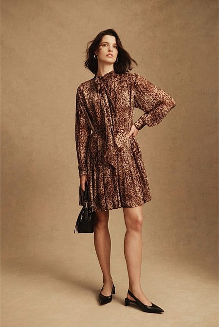 Print Cheetah Mini Dress