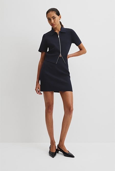 Compact Knit Mini Skirt