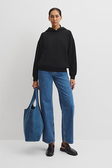 Australian Good Earth Cotton Pull Over Hooded Sweat