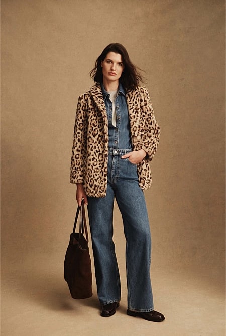 Animal Faux Fur Coat