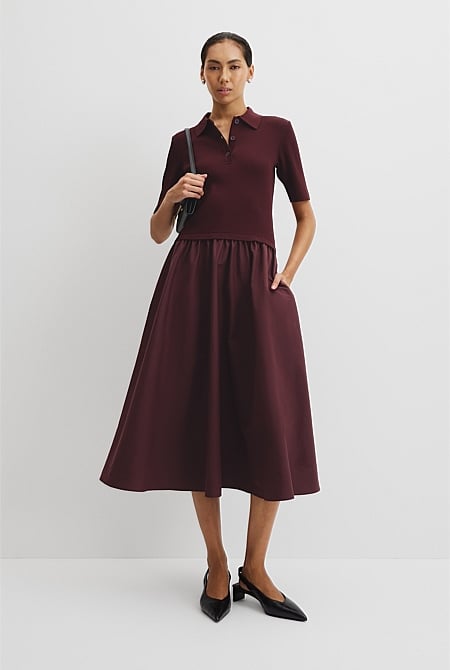 Mix Media Knit Dress