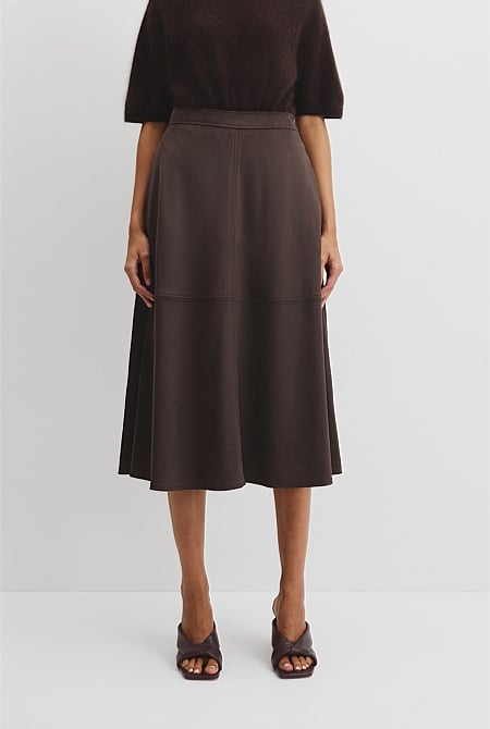 Faux Suede Skirt