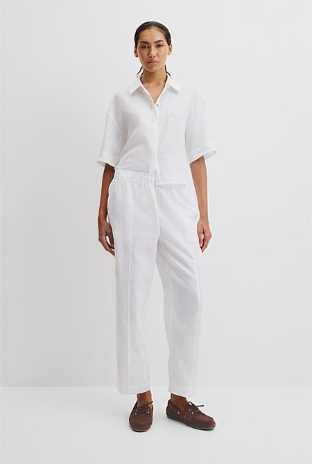 Organically Grown Linen Tapered Jogger