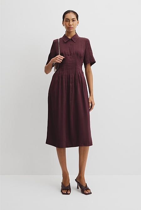 Tuck Detail Shirt Dress