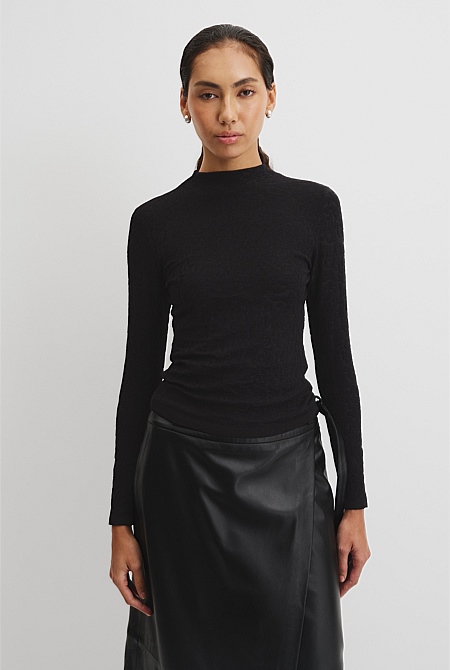 Animal Jacquard Knit Top