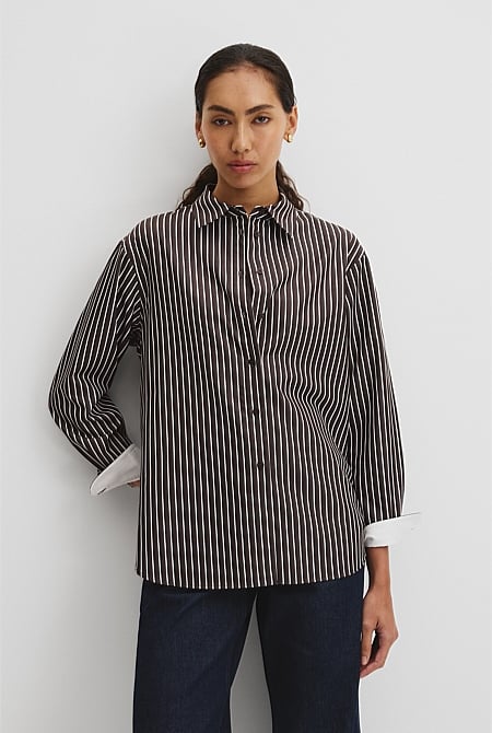 Australian Cotton Stripe Oxford Shirt