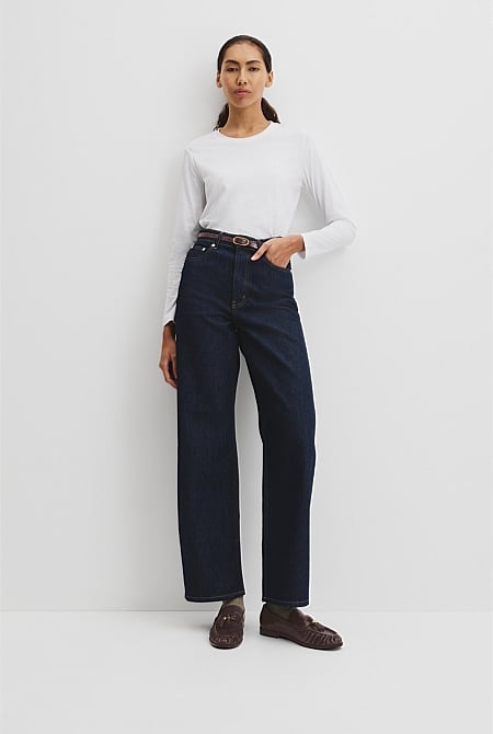 Australian Good Earth Cotton Textured Slub T-Shirt