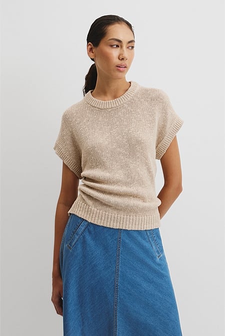 Textured Knit T-Shirt