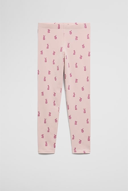 Organically Grown Cotton Blend Bunny Legging