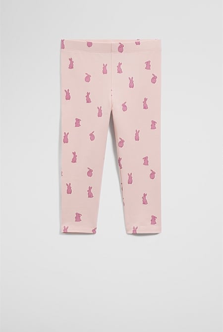 Organically Grown Cotton Blend Bunny Legging