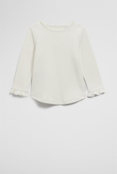Organically Grown Cotton Soft Frill Rib T-Shirt