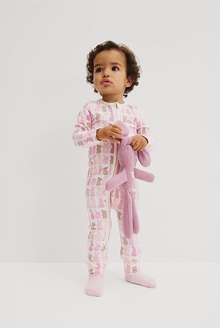 Organically Grown Cotton Cord Bunny Jumpsuit