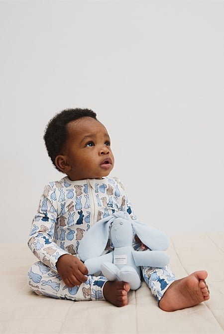 Organically Grown Cotton Cord Bunny Jumpsuit