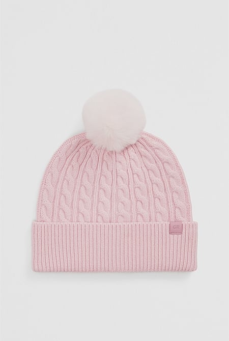 Pom Cable Beanie