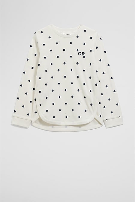 Organically Grown Cotton Curved Logo T-Shirt