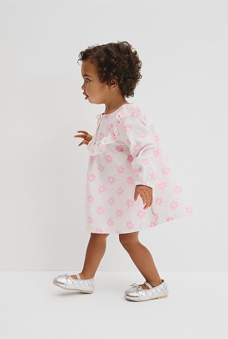 Organically Grown Cotton Cord Frill Dress Set