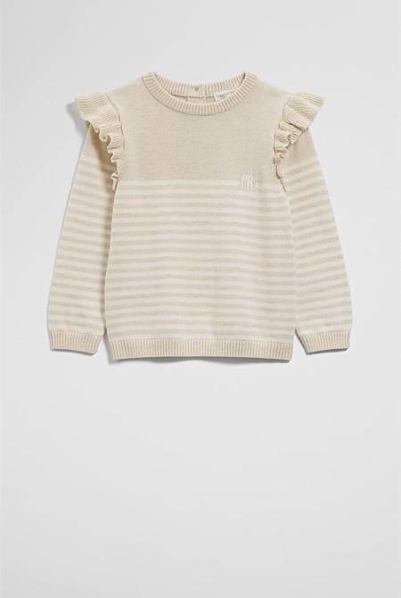 Organically Grown Cotton Logo Frilled Knit