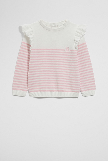 Organically Grown Cotton Logo Frilled Knit