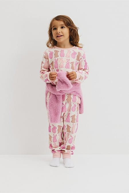 Australian Cotton Bunny Print Pyjama Set