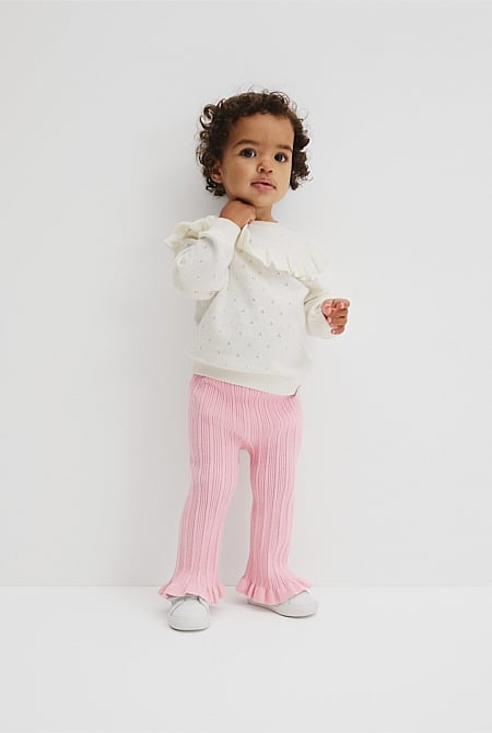 Organically Grown Cotton Rib Knit Pant