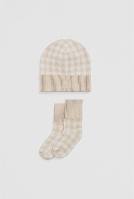 Check Knit Gift Set