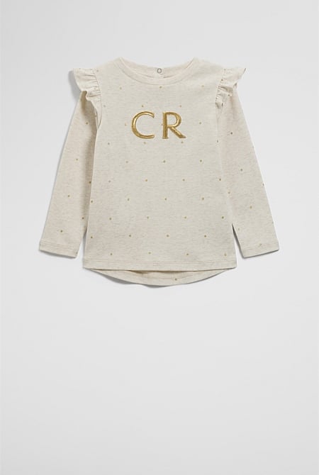 Australian Cotton Logo Frill T-Shirt